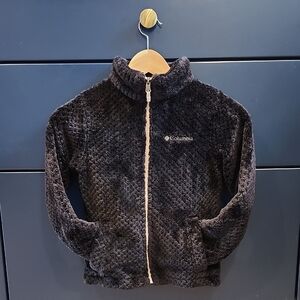 Columbia Kids Black Textured Fleece Jacket